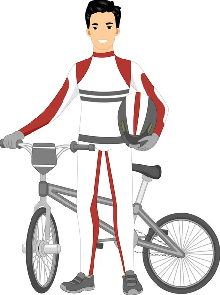 Иллюстрация велосипедист человек Лицензионные Стоковые Изображения