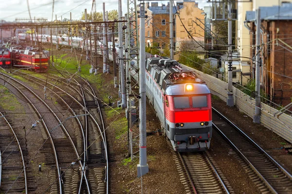 Паровозы на железнодорожные пути, Россия Лицензионные Стоковые Фото