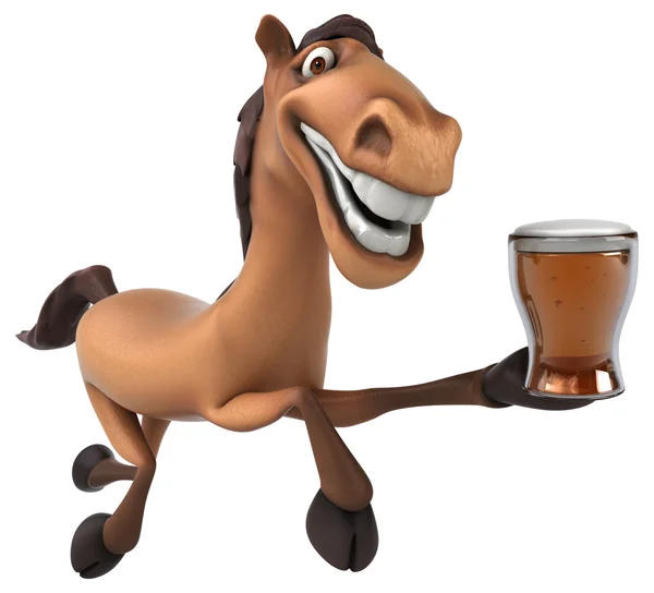 Лошадь Холдинг пива Лицензионные Стоковые Фото