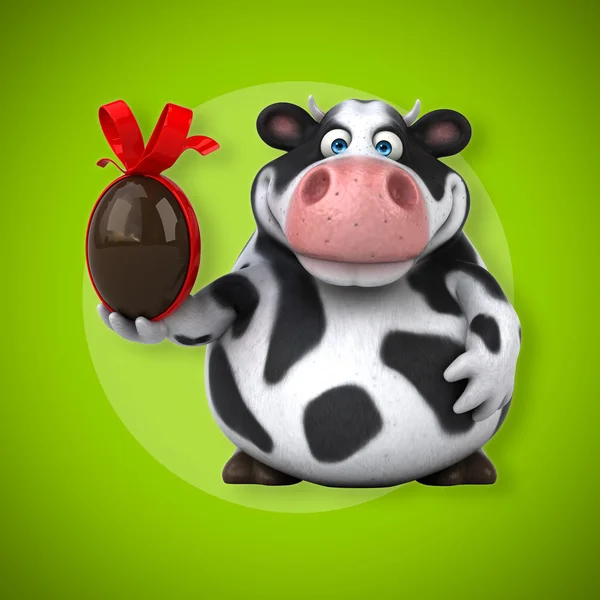 Корова с шоколадное яйцо Стоковое Фото