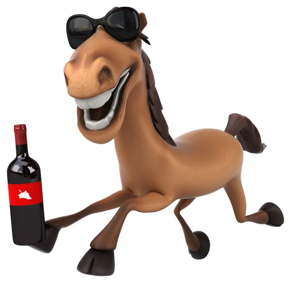 Лошадь Холдинг вино Стоковая Картинка