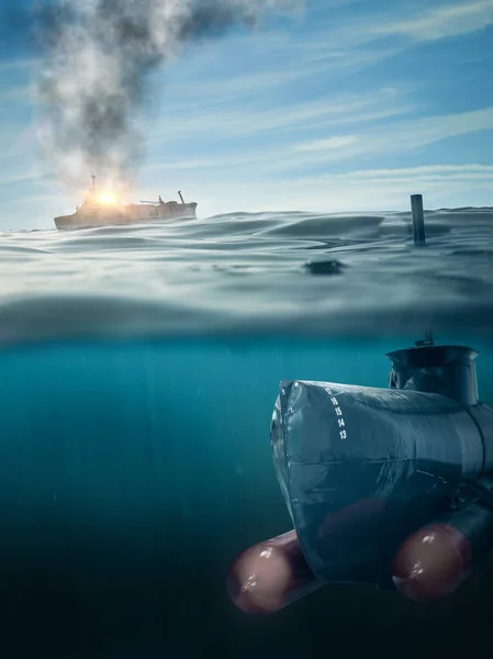 Подводная лодка на патруль — стоковое фото