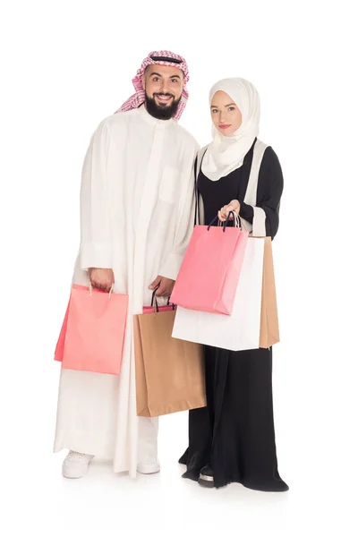 Мусульманские пара с сумки Лицензионные Стоковые Фото