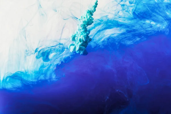 Абстрактный Фон Проточной Синий Бирюзовый Краска Воде — стоковое фото