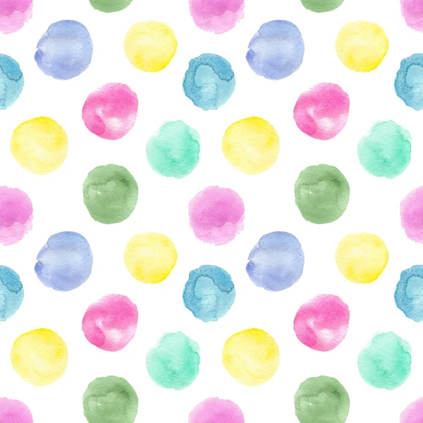 Шаблон красочные пятна акварели конфетти Стоковое Фото