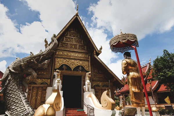 Деревянные Тайский Храм Традиционной Индуистской Скульптуры Лицензионные Стоковые Изображения