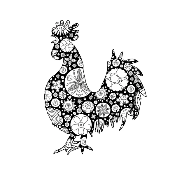 Stylized decorated rooster Лицензионные Стоковые Фото