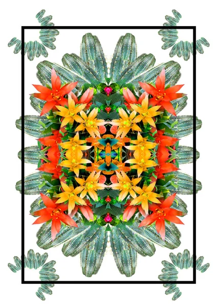 Племенной Абстрактный цветочный орнамент — стоковое фото