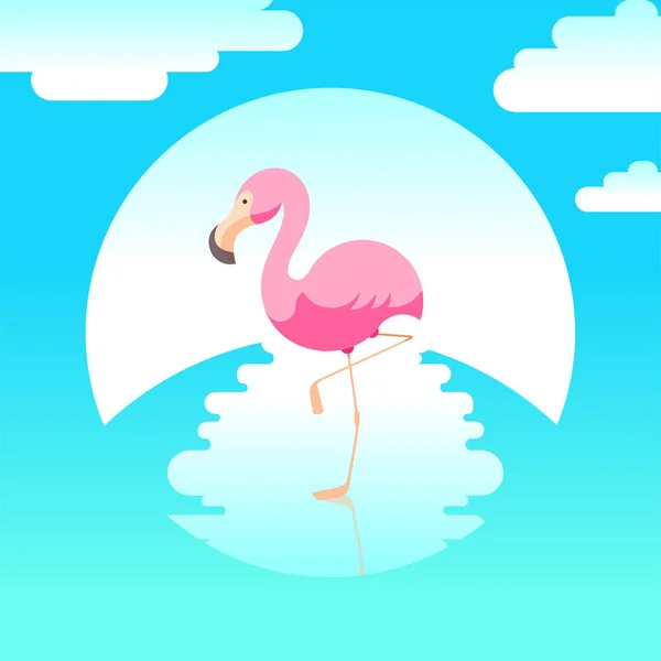 Летом Векторные Иллюстрации Фламинго Лицензионные Стоковые Фото