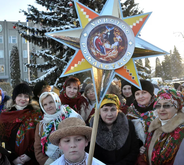 Городской праздник Рождества carols_7 Лицензионные Стоковые Фото