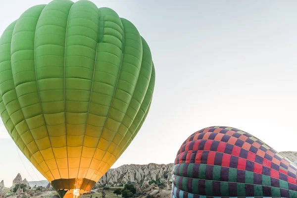 Hot Air Balloons Goreme National Park Cappadocia Turkey — стоковое фото