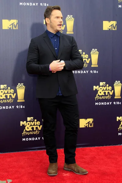 Los Angeles Jun Chris Pratt 2018 Mtv Movie Awards Barker — стоковое фото