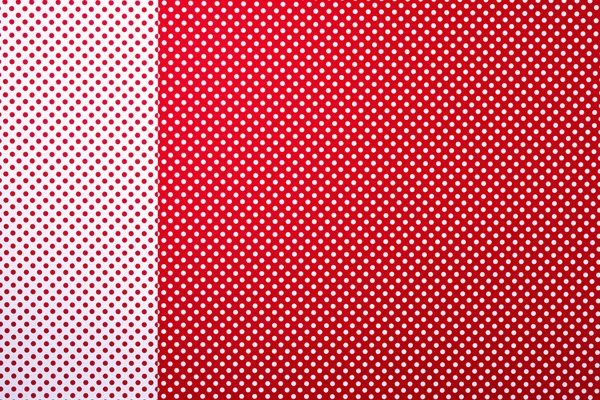 Top View Red White Colors Abstract Composition Polka Dot Pattern — стоковое фото