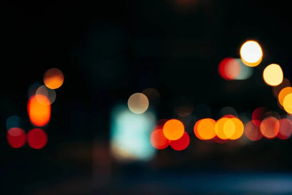 Night City Lights Bokeh Style Background — стоковое фото