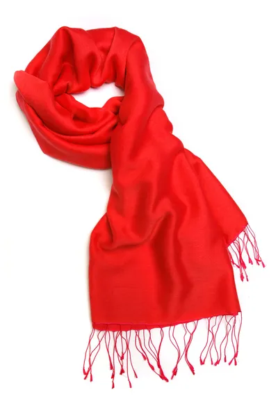 Красный шарф, изолированные на белом фоне Стоковое Изображение