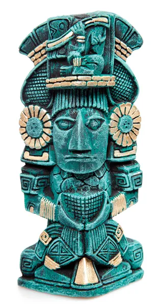 Статуя божества майя из Мексики изолированные — стоковое фото