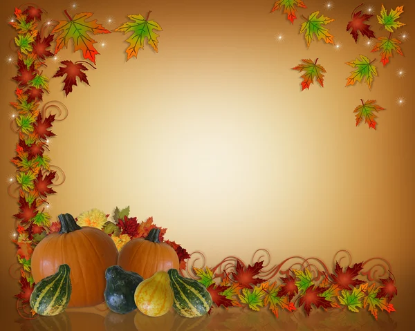 Благодарения Осенний фон границы Лицензионные Стоковые Фото