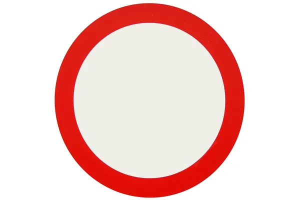 Знак красный круг на синем фоне