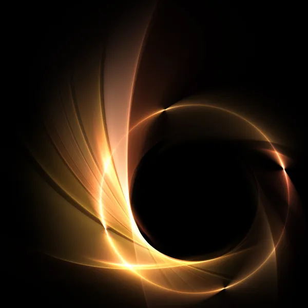 Черный фон с кольцо огня — стоковое фото