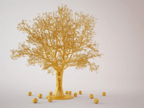 Золотое дерево — стоковое фото
