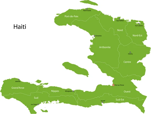 Карта Гаити — стоковый вектор