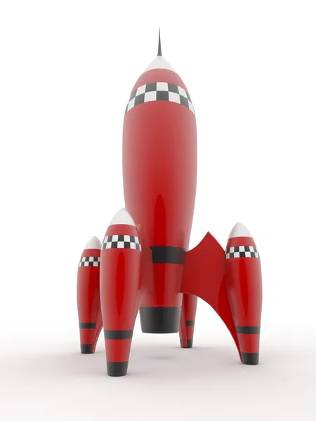 Модель ракеты на белом фоне изолированных — стоковое фото
