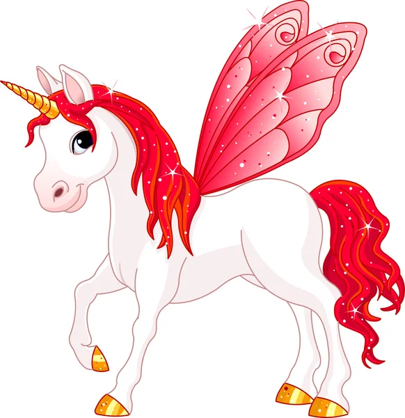 Волшебный хвост красная лошадь — стоковый вектор
