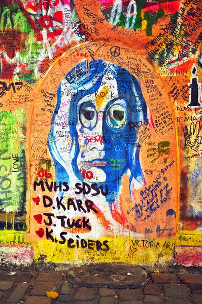 Леннон стены, граффити Стоковая Картинка