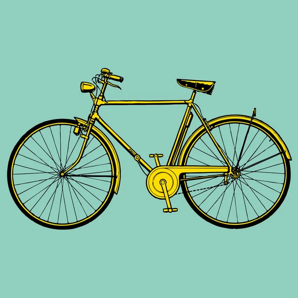 Старый классический велосипед векторные иллюстрации — стоковый вектор