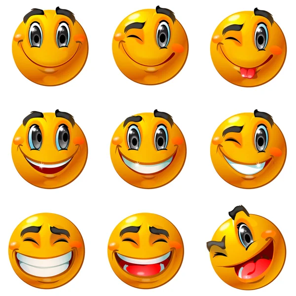 Счастливые улыбающиеся лица Лицензионные Стоковые Изображения