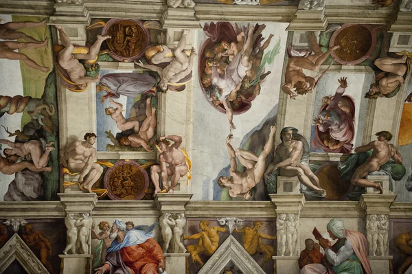 Потолок в Сикстинской Капелле в Ватикане Лицензионные Стоковые Фото