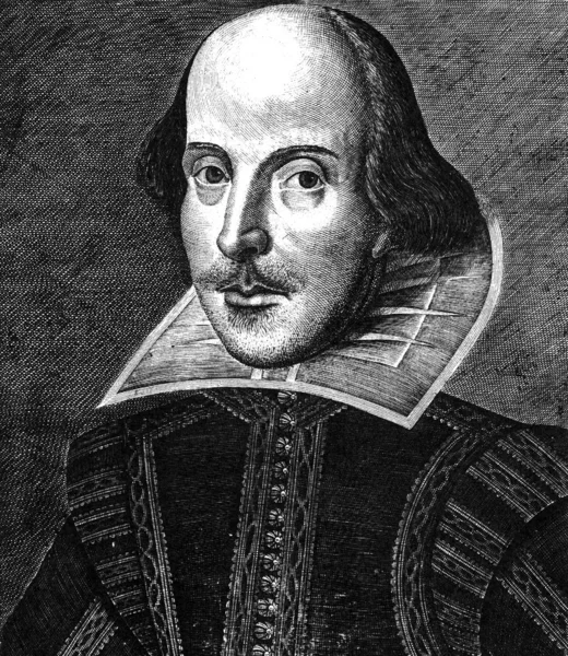 Уильям Шекспир гравировка — стоковое фото