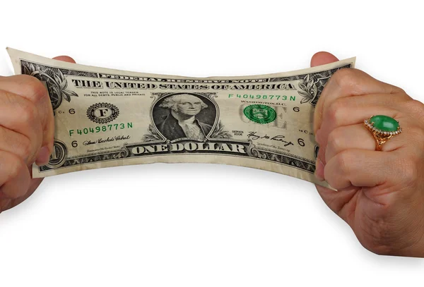 Растянуть доллара — стоковое фото