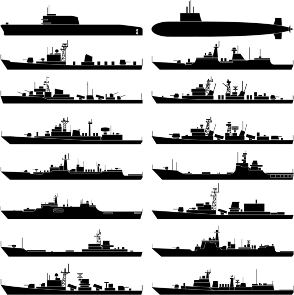 Боевой корабль — стоковый вектор