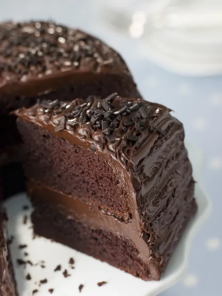 Кусок шоколадного шоколадного торта Лицензионные Стоковые Изображения