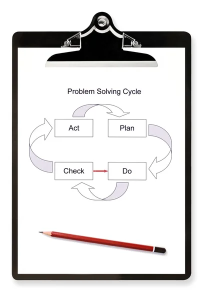 Схема решения проблемы — стоковое фото