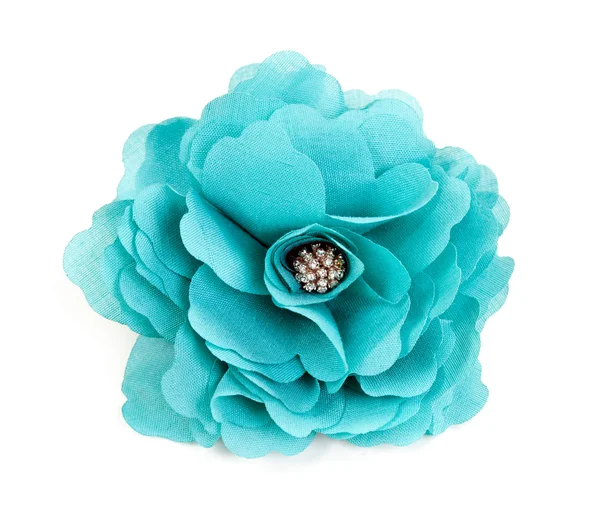 Бирюзовый ткани цветок — стоковое фото