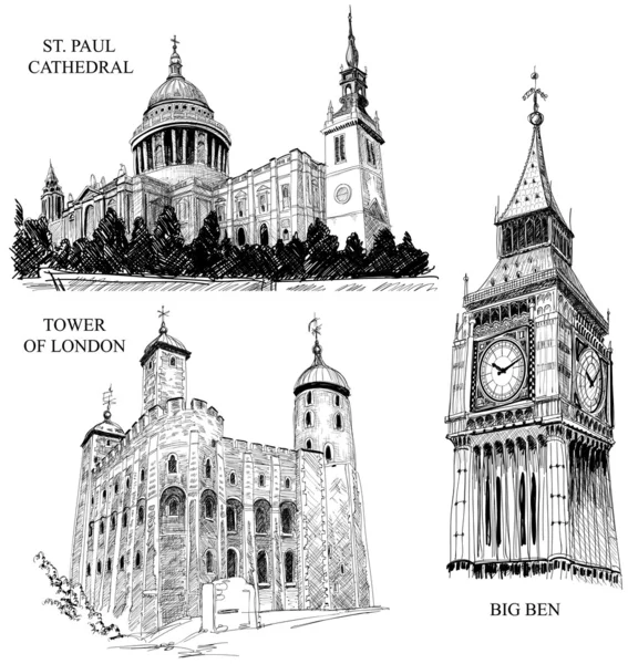 Лондон архитектурные символы — стоковый вектор