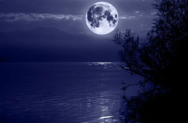 Синяя луна Лицензионные Стоковые Изображения