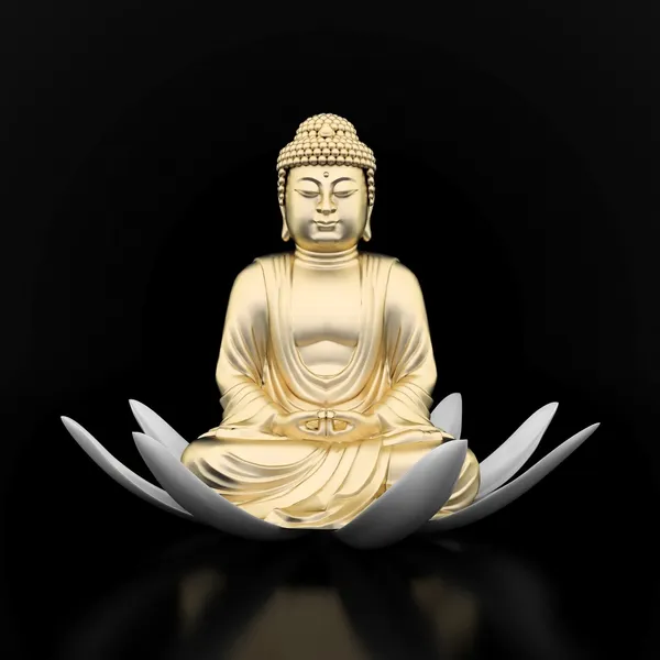 Золотая статуя Будды Стоковая Картинка