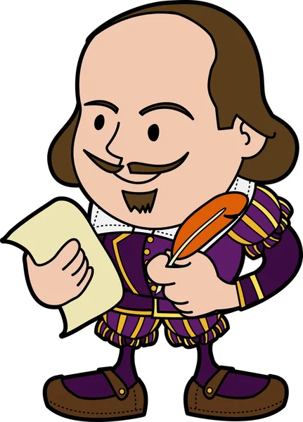 Иллюстрация Шекспира — стоковый вектор