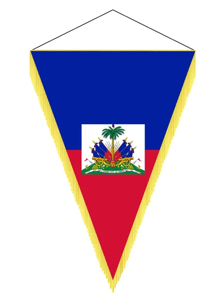 Вектор Вымпел с национальным флагом в Гаити — стоковый вектор