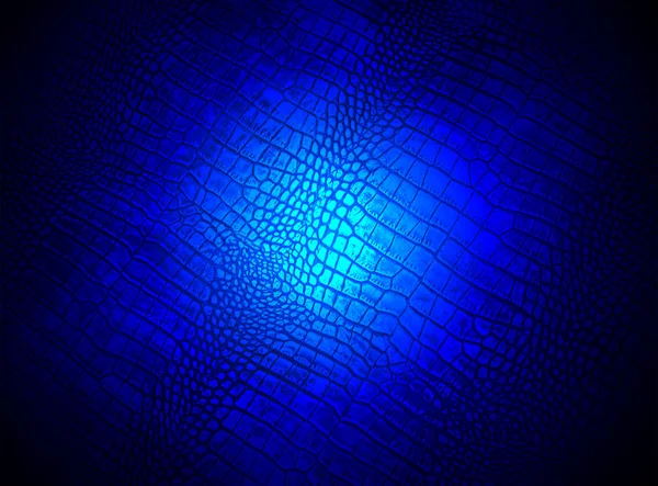 Абстрактный синий освещение над текстуры кожи крокодила, Наука — стоковое фото