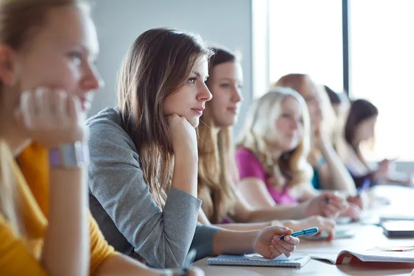 Students in class (color toned image) — стоковое фото