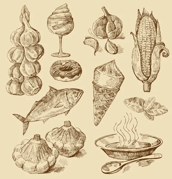 Продовольственный фон — стоковый вектор