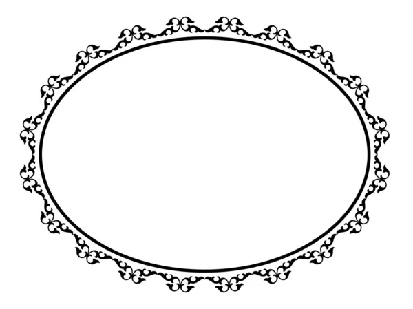 Овальная декоративная рамка-орнамент — стоковый вектор