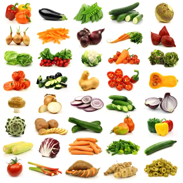 Коллекция свежих овощей — стоковое фото
