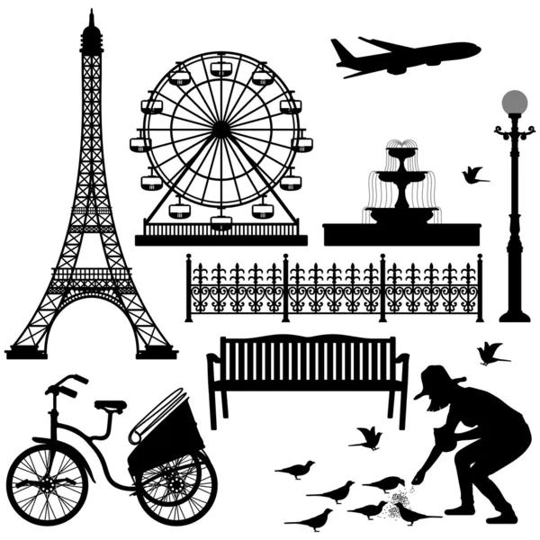 Париж колесо обозрения Эйфелевой башни — стоковый вектор