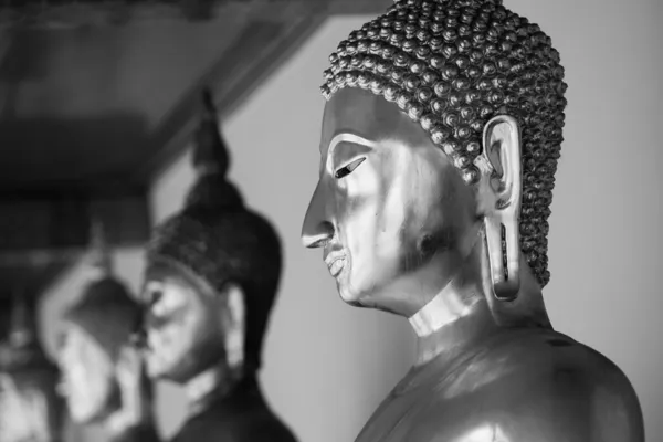 Статуя Будды, черно-белый Лицензионные Стоковые Изображения