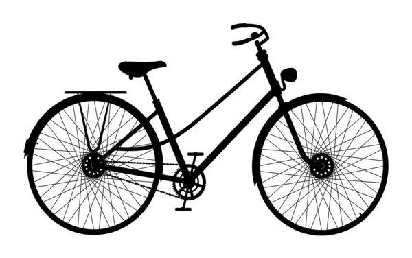 Силуэт ретро велосипеда — стоковый вектор